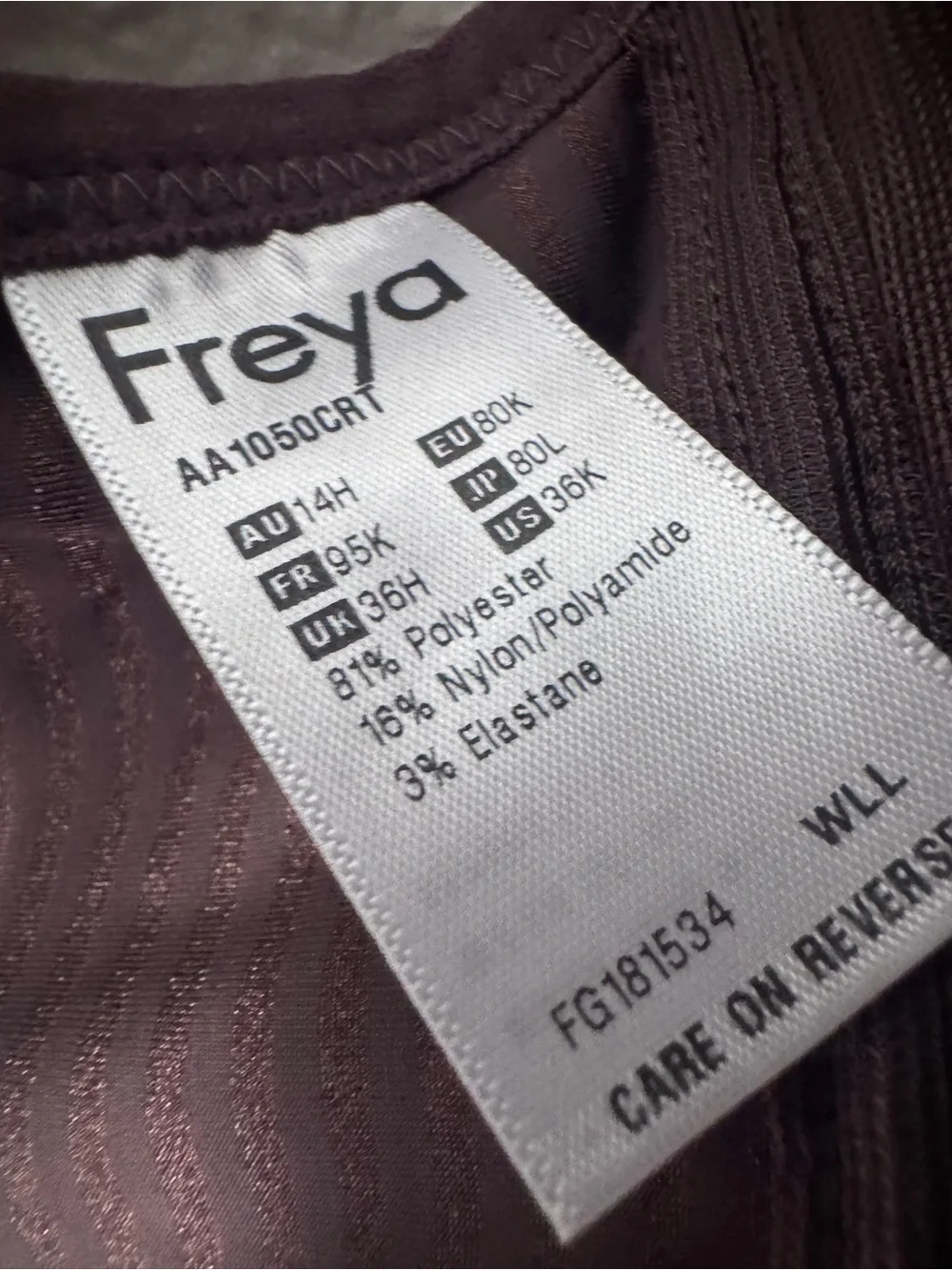 NWT Freya Idol Molded Balcony T-Shirt Bra 36K US 36H UK Coffee Roast